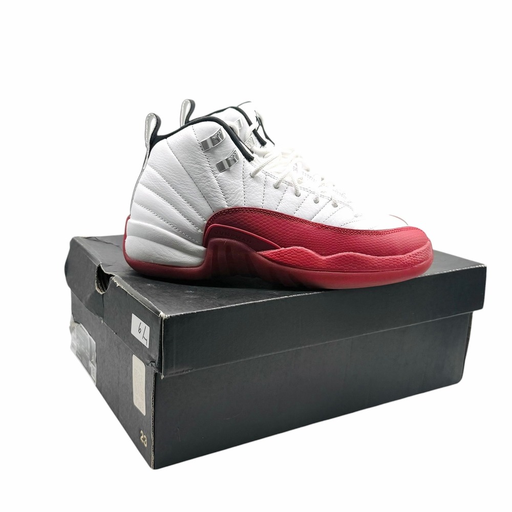 Air Jordan 12 Retro GS Cherry White Varsity Red‎ Black 153265-116 Size 4.5Y
